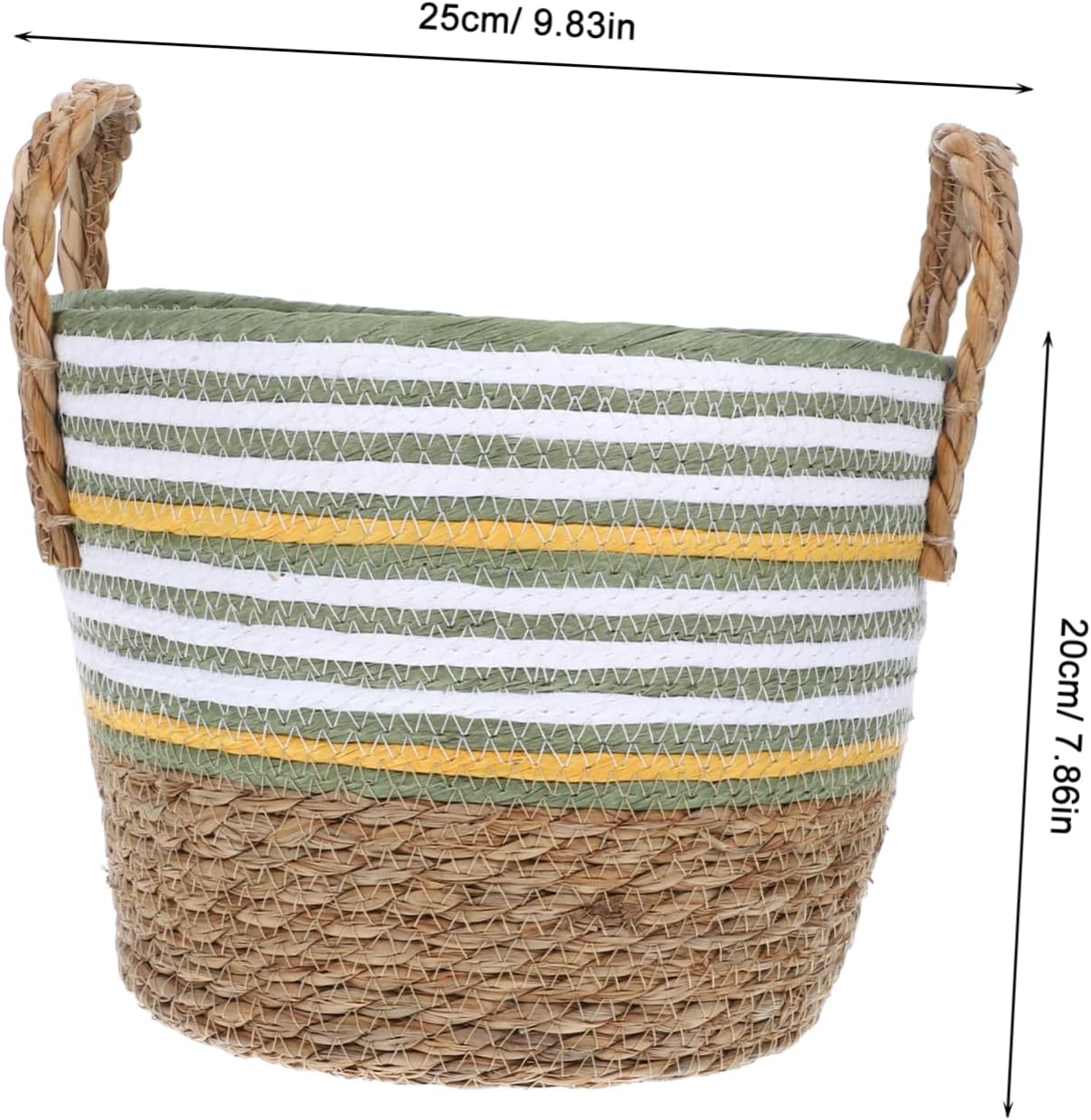 Natural Style Woven Basket Xmas Desktop Rattan Storage Organizer