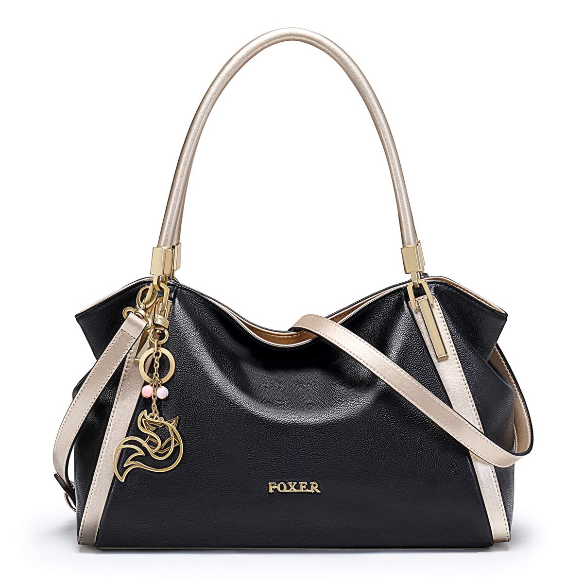 FOXLOVERWomen Leather Handbag Purse Lady Work Tote Shoulder Bag Top Handle Bag Satchel Carryall Ladies Pocketbooks