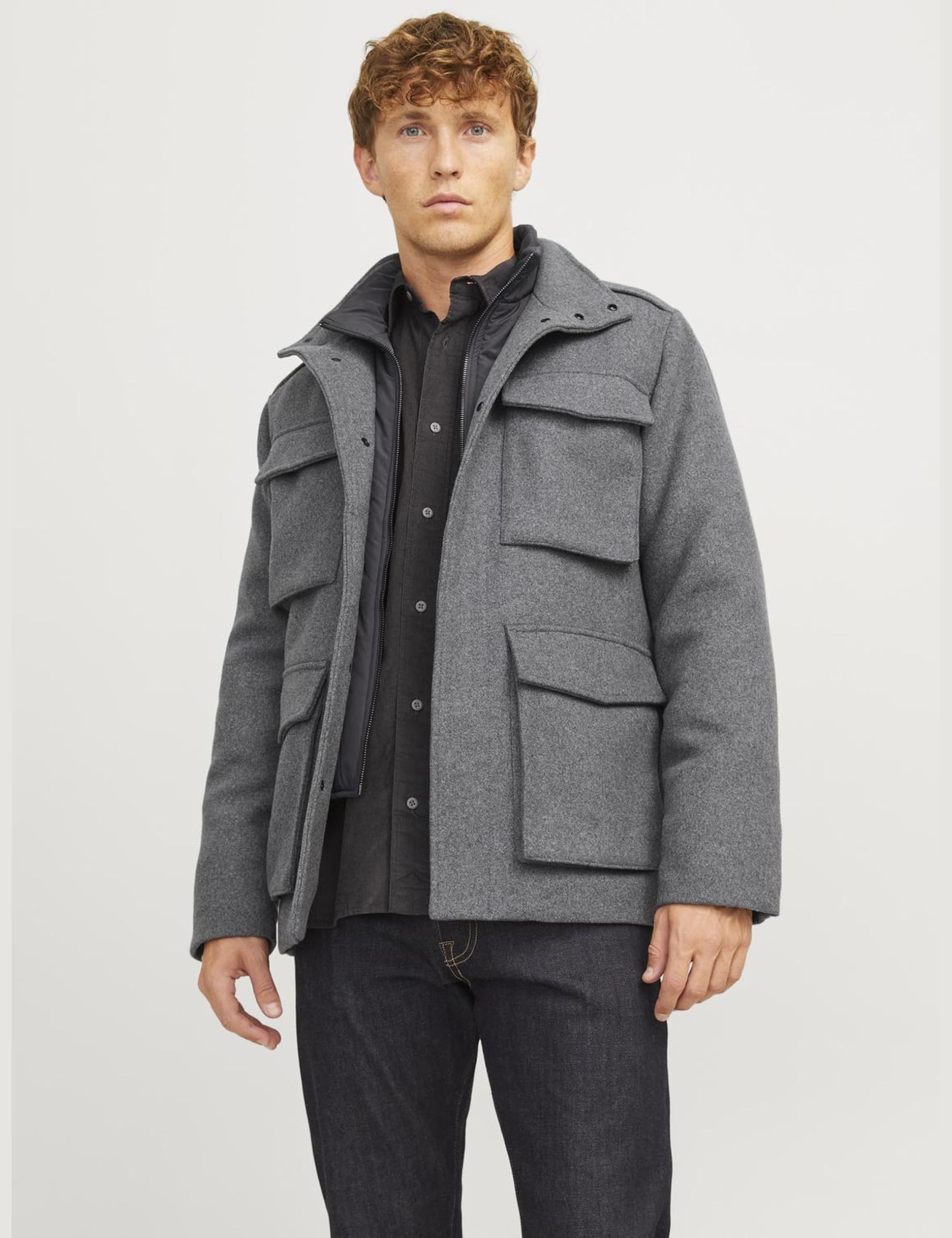 JACK & JONES Jprccalex Wool Blend Field Jacket Sn Giacca Uomo (Pacco da 1)