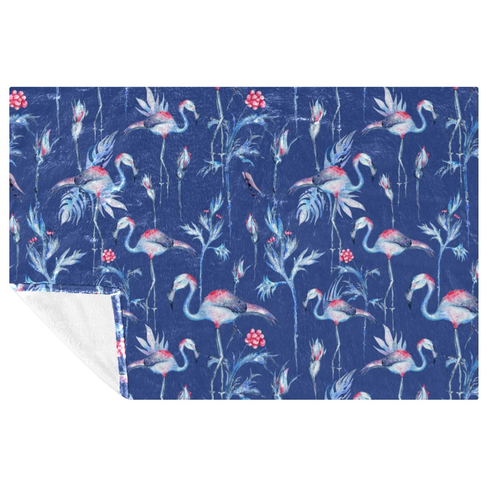 Plaid doux et chaud flamant rose couverture isolante multi-usage camping