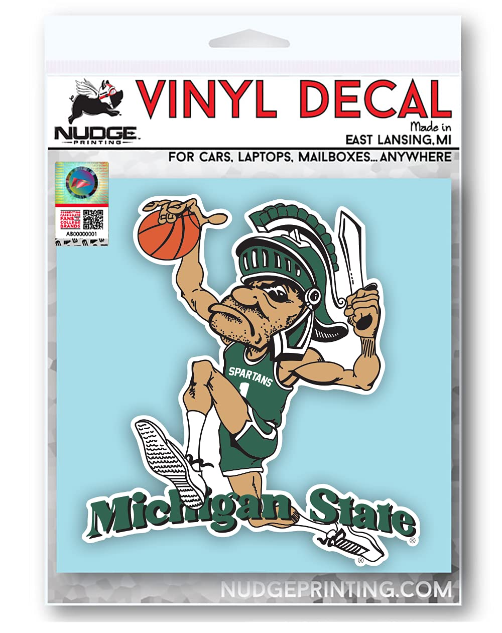 Michigan State Spartans Football Helmet Decal – Car Window, Bumper, Or Laptop Sticker, Officially Licensed