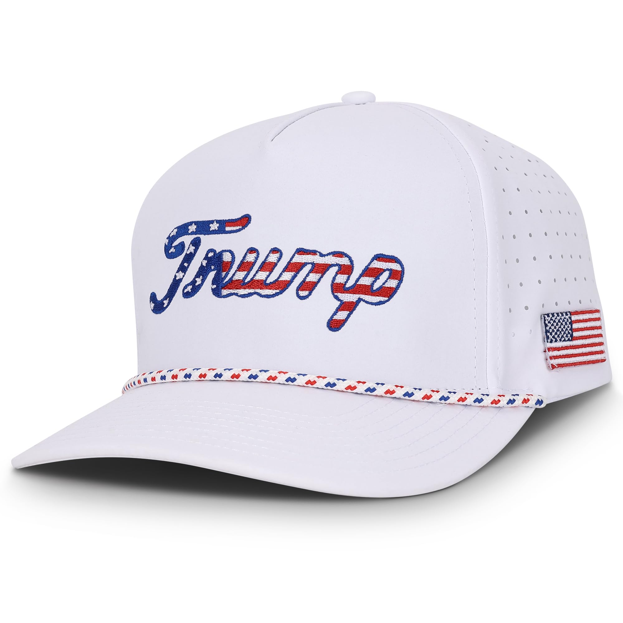 Curves &amp; Clubs Trump Golf Hats – One Size Adjustable Men’s Hat – Breathable &amp; Durable Trump Rope Hat - Perfect Golf Gift