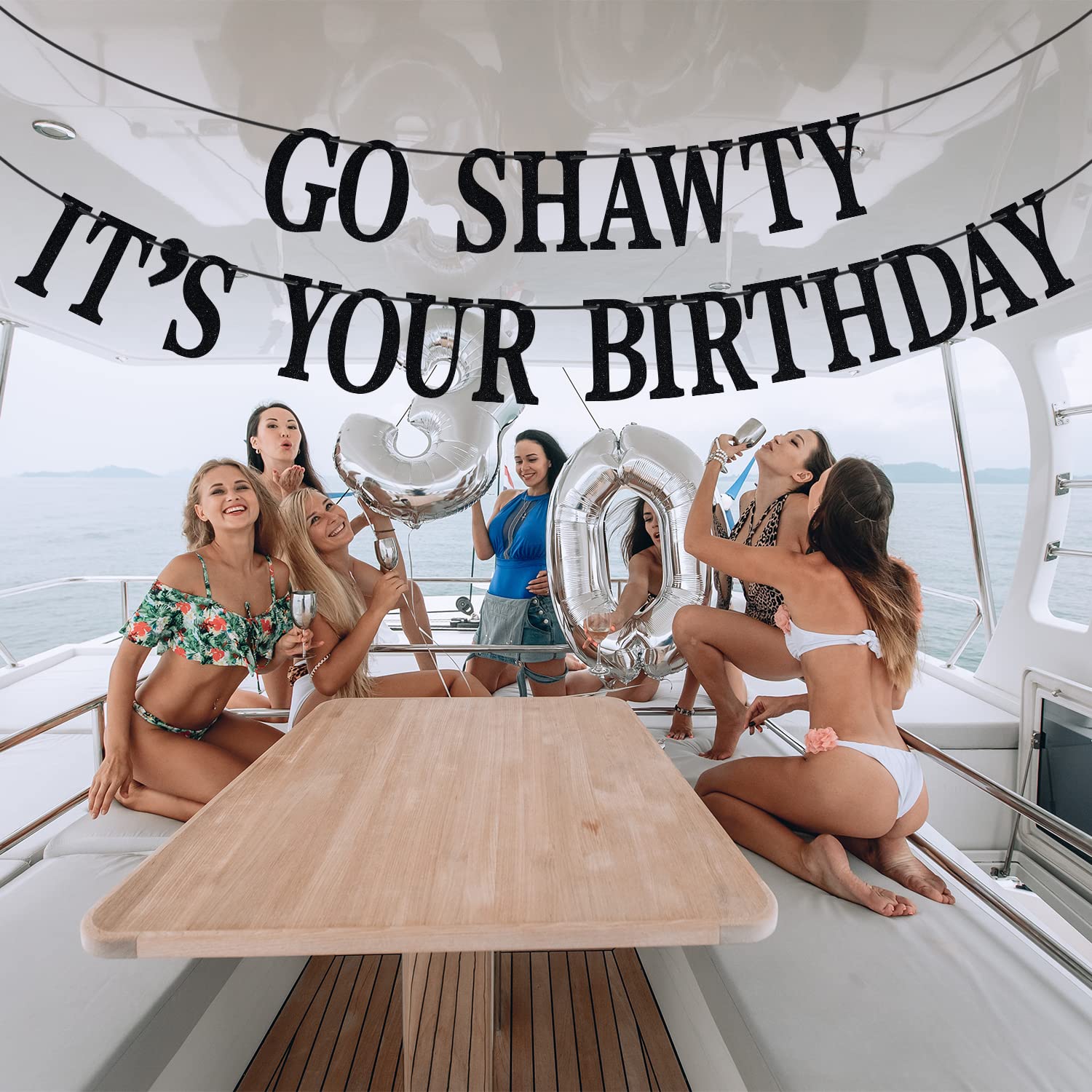Pirese “Go Shawty It’s Your Birthday” Decorations Kit – Hip Hop Theme Banner, Balloons & Confetti Set