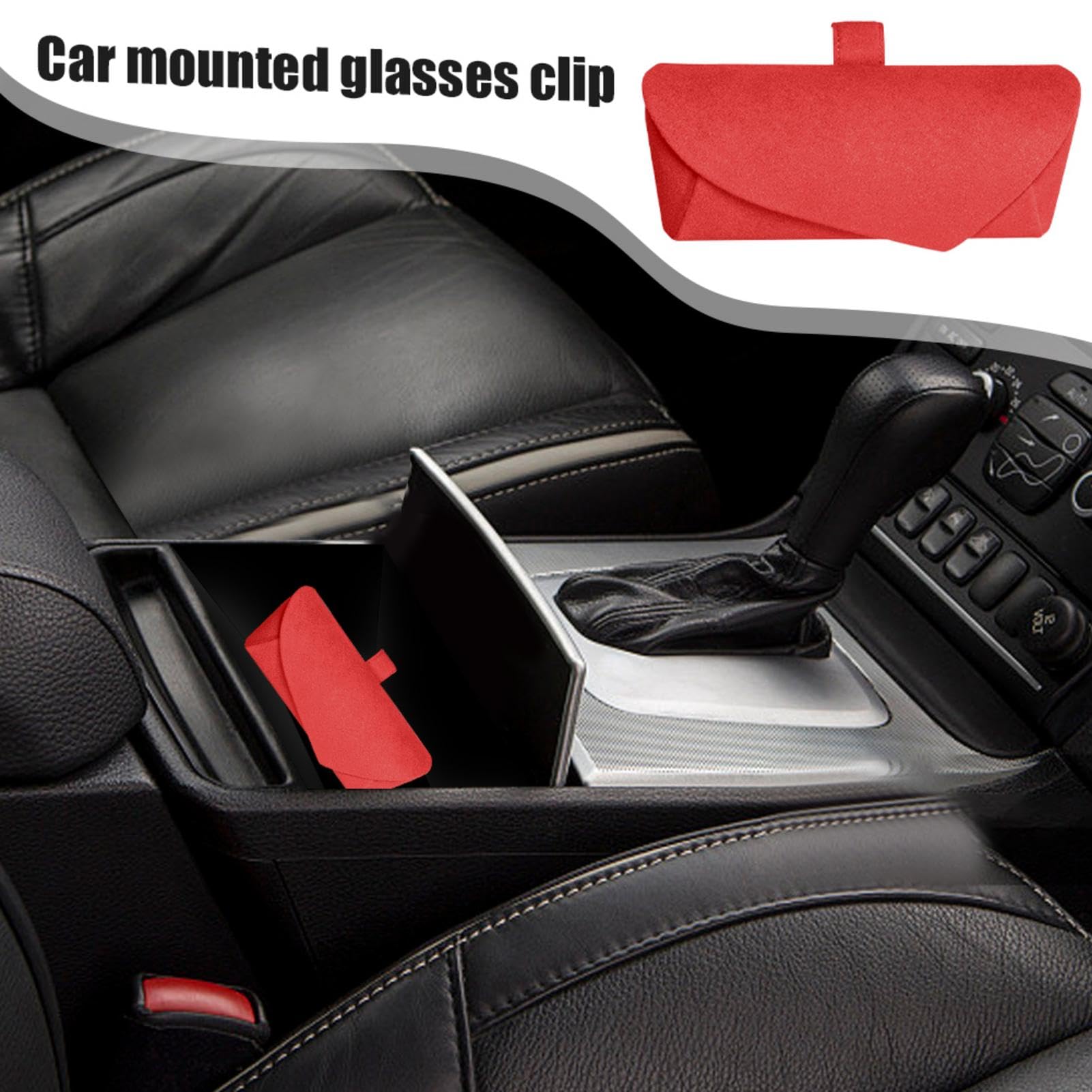 Porta Occhiali Da Sole Per Auto - Organizzatore Visiera Con Cerniera E Reti - Foto 6