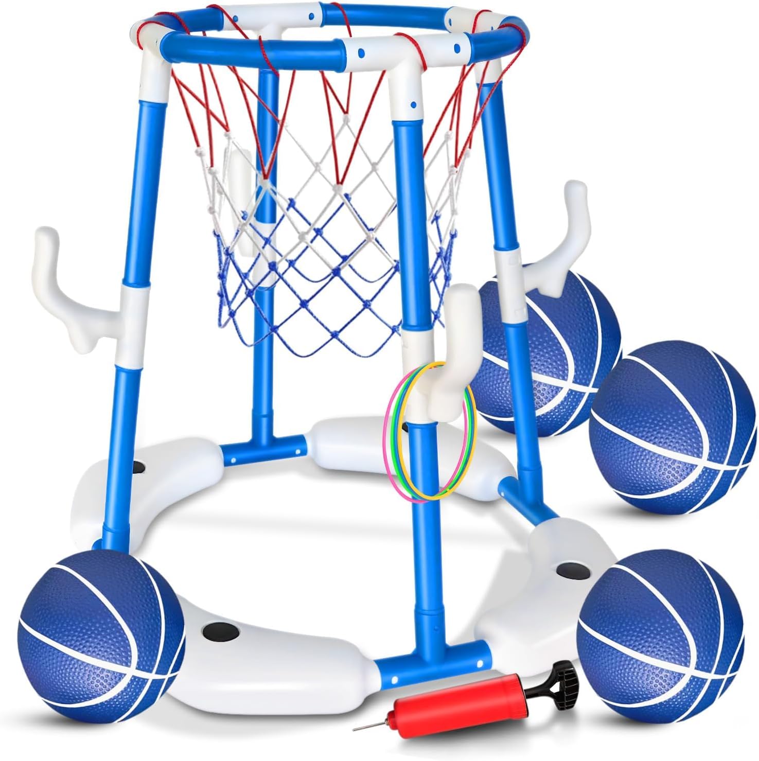 Pool Basketball Hoop 2-in-1 Floating Pool Game