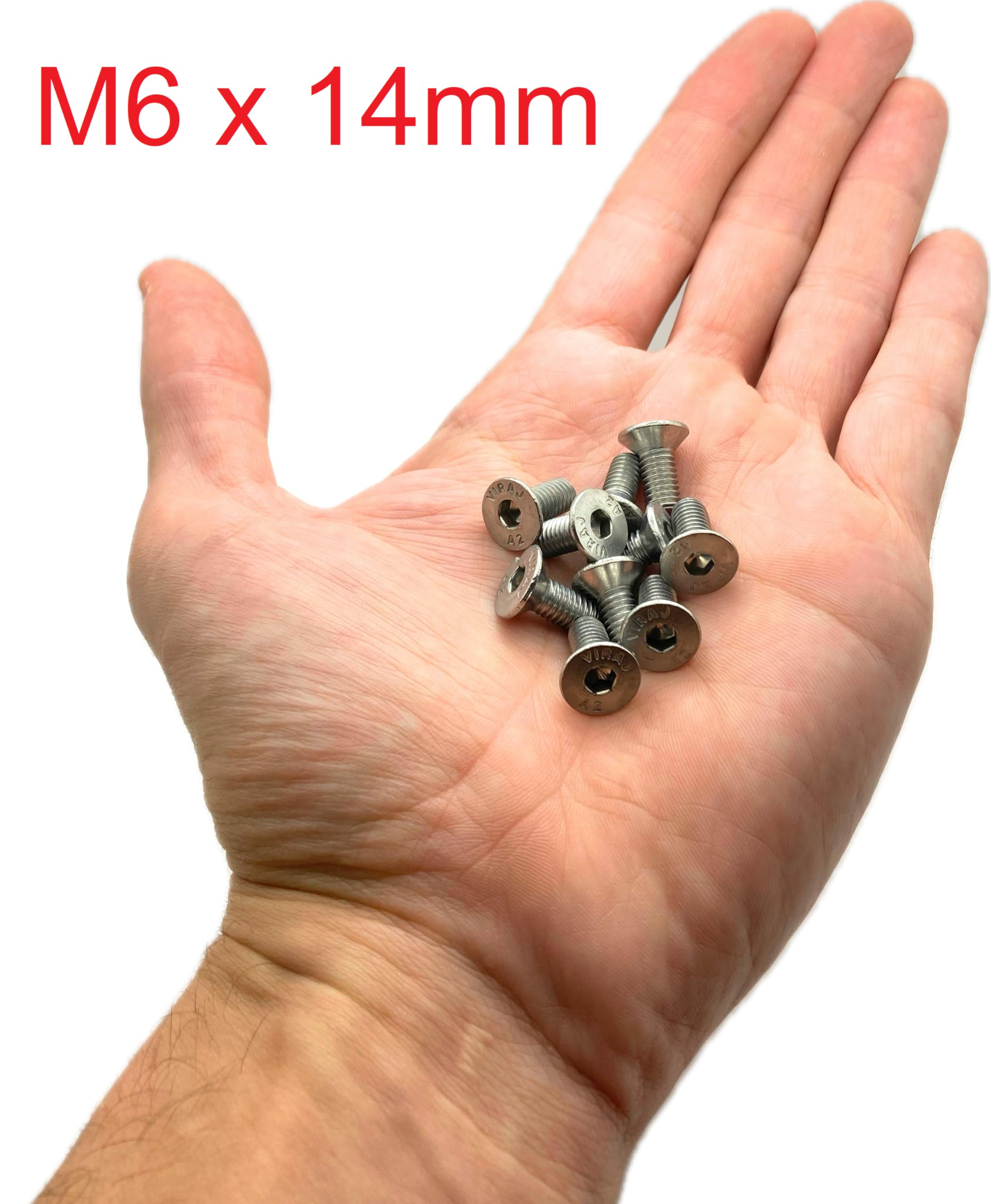 Screws M6 x 14 mm, countersunk head, BTR made of A2 stainless steel - Image 2