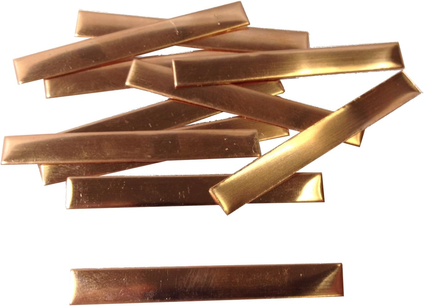 RMP Stamping Blanks, 1/4 Inch x 2 Inch Rectangle, 16 Oz. Copper 0.021 Inch (24 Ga.) - 20 Pack