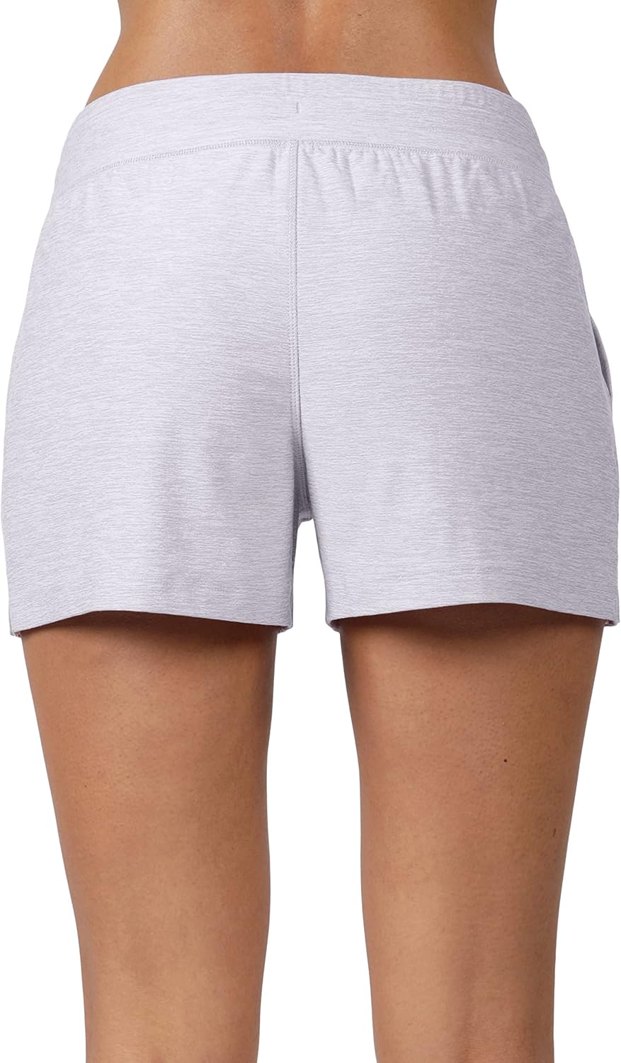 90 Degree By Reflex Lightweight Lounge Shorts - Casual Summer Jersey Shorts for Women - 2 Pack - Heather Chalk Violet/Heather Charcoal - 1X