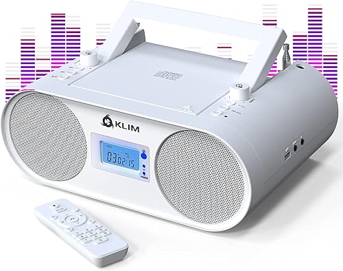 Vista 15 de KLIM Boombox B4 reproductor de CD portátil sistema de audio - Nuevo - Radio AM/FM con reproductor de CD MP3 Bluetooth AUX USB - Modo con cable e B4