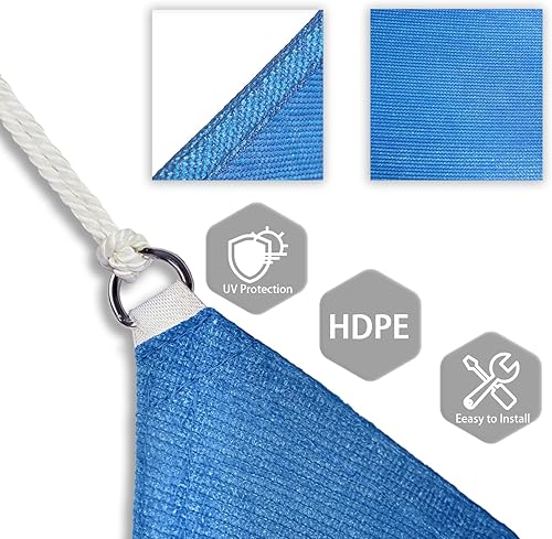 Miniatura 3 de Patio Paradise - Toldo triangular de 8 x 8 x 8 pies, para sombrilla de sol, para patio, pérgola, tela para bloquear la luz solar, cubierta de toldo