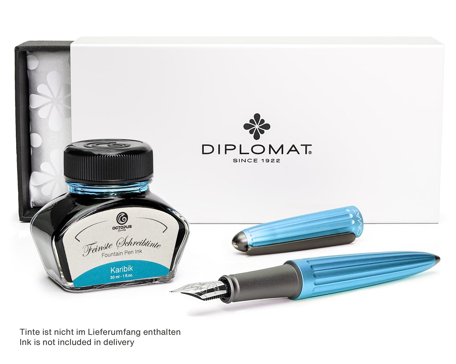 Amazon | Diplomat エアロターコイズ万年筆 ステンレススチール 中字