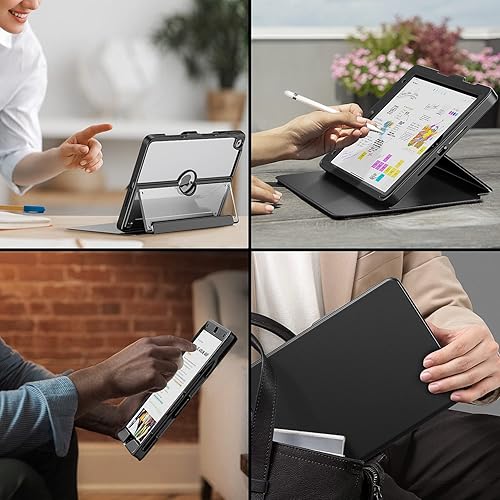 Miniatura 7 de MoKo Funda para iPad de 9 generación 2021iPad de 8 generación 2020iPad de 7 generación 2019 con soporte para lápices, protector de pantalla