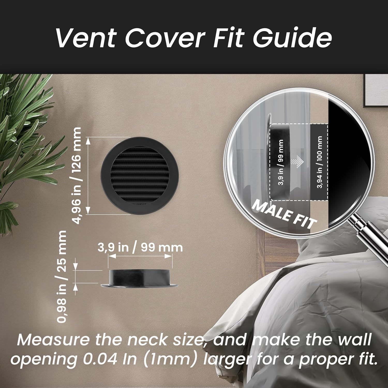 Repa Cover Snapklik.com : Repa Market 4 Inch Round Black Vent Cover/Plastic Air ...
