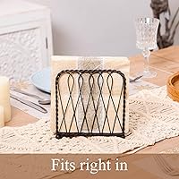 Vista 3 de NIKKY HOME Vendimia Entrelazado Metal Servilletero Decorativo Vertical Pañuelo Dispensador - Negro