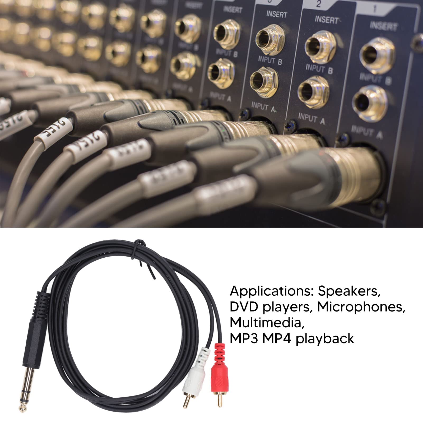 Cavo Audio Schermato Philmore 1,8m (6ft) Jack 6,35mm Mono Maschio - RCA Maschio | Angolare - Foto 2