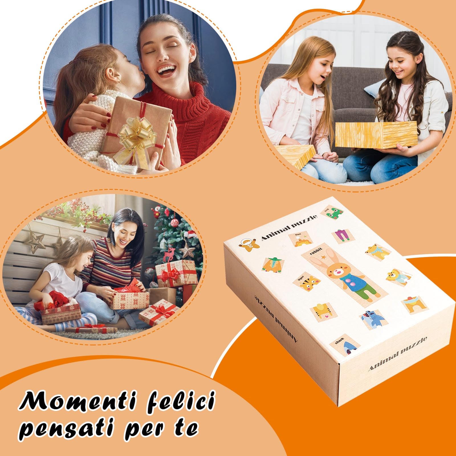 Giocattolo Montessori 2 3 4 5, Giochi Bambini 2 Anni, Regalo Bambina 3 Anni, Giocattolo di Motricità, Motricità Fine, Coordinazione Mano-Occhio, Regalo 2-5 Bambini Ragazzi Ragazze