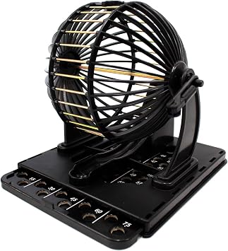 PowerTRC Bingo Machine Cage Game Set | with Bingo Balls | Classic Cage | Bingo Tray Classic Version