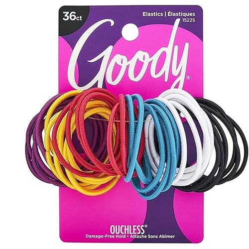 Goody Ouchless, sin elásticos y metal, libertad, 4 mm, 5,5 pulgadas, 17 unidades, paquete de de 1