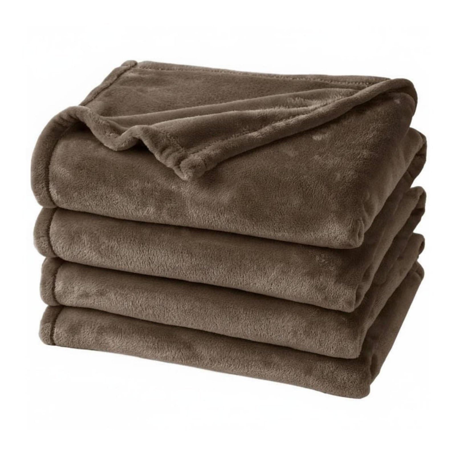 Plaid en polaire doux Gralara couleur coffee pour vos soirées télé