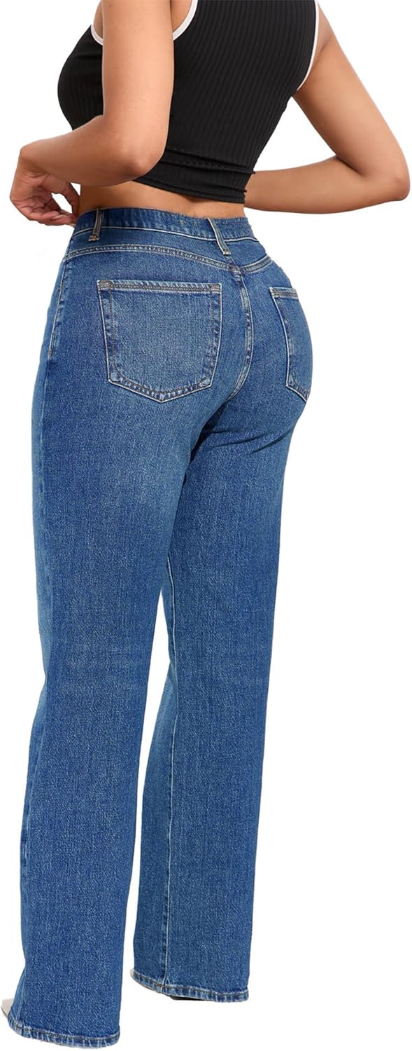Women's Wide Leg Jeans High Waist Baggy Denim Pants - Image 2