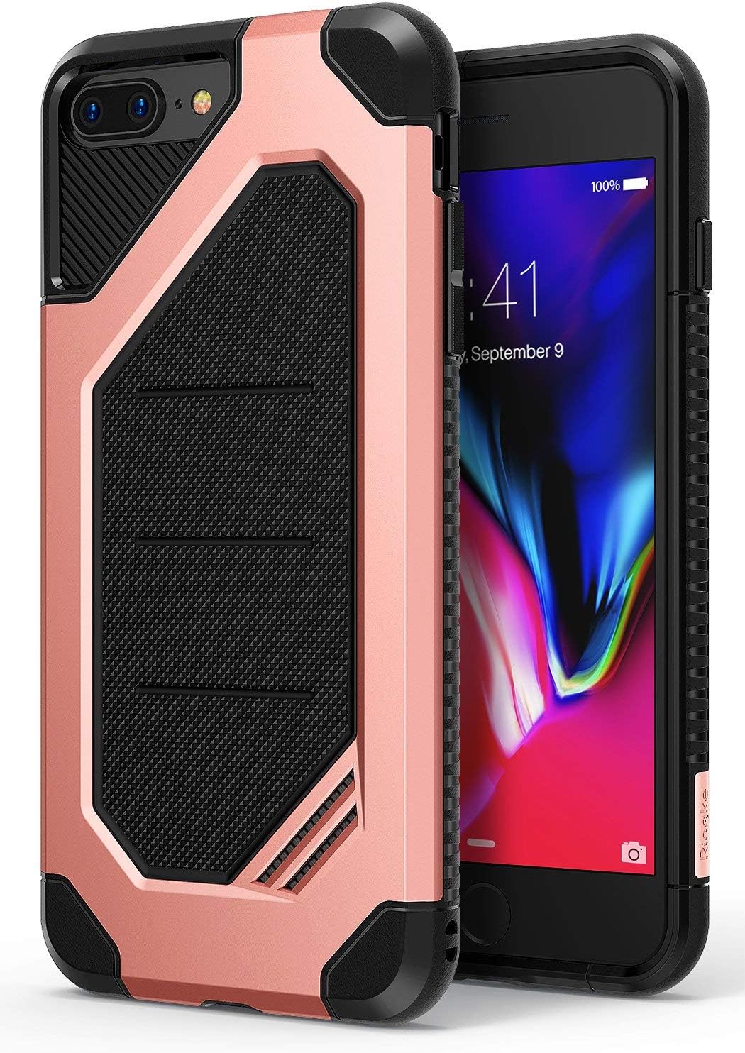 Ringke Max Designed for iPhone 7 Plus Case, iPhone 8 Plus Case Heavy Armor Strength Resistant Protective Phone Cover - Rose Gold