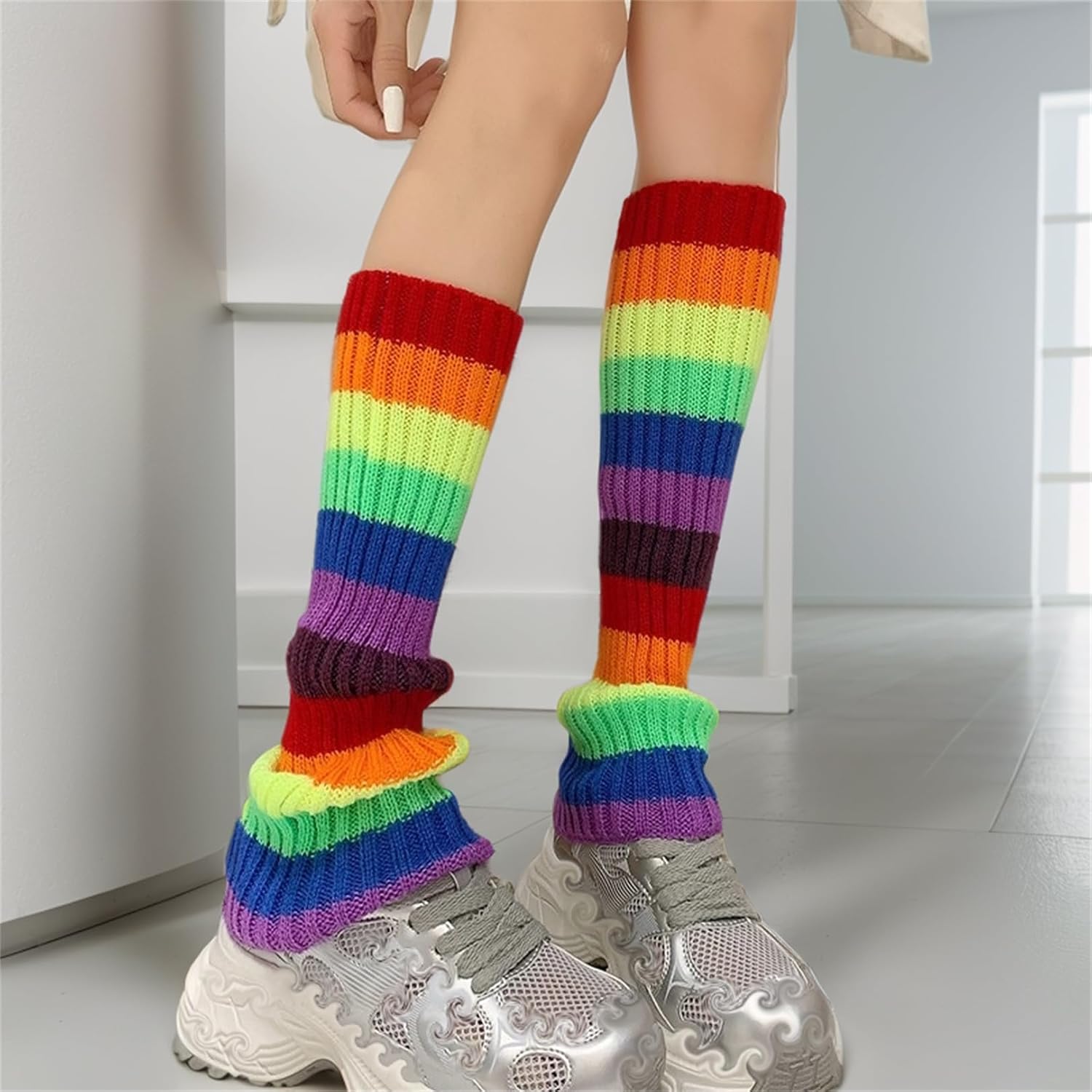 Goth Leg Warmers Women Japanese Gothic Y2k Harajuku Grunge Emo Punk 80s