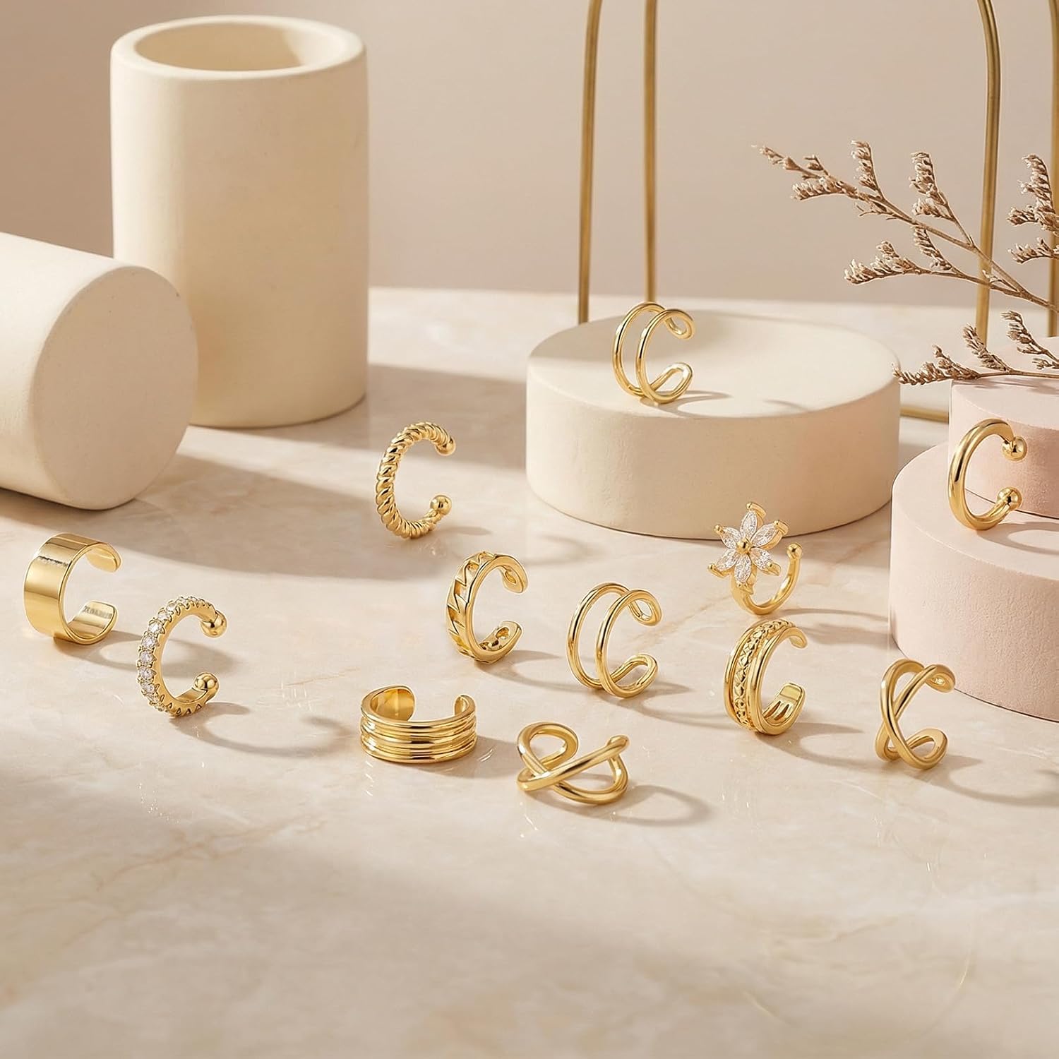 Ear Cuffs Non Piercing Gold Ear Cuffs Ears Cuff Earrings Clip On Earrings Cartilage Earring Trendy Stuff Jewelry