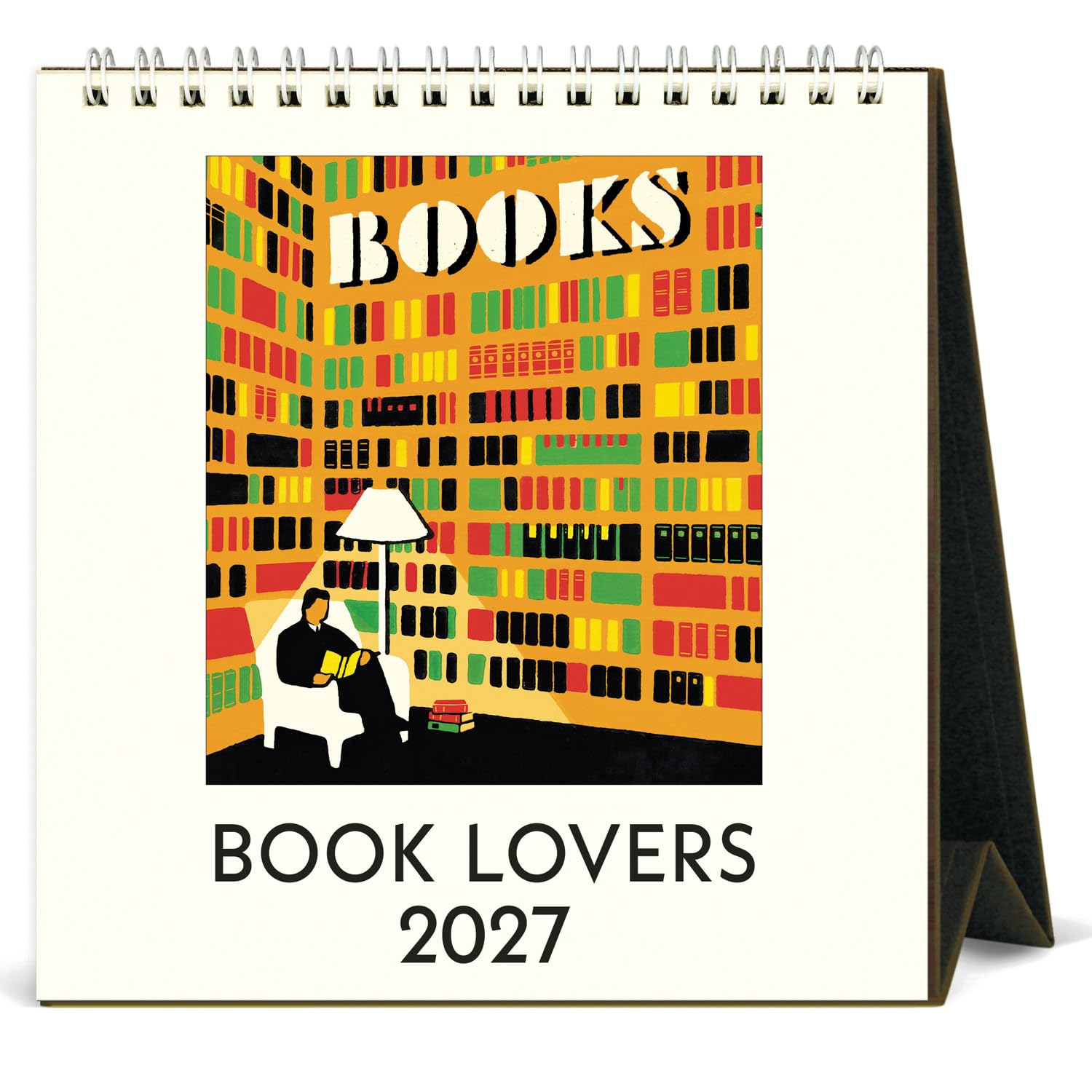 Cavallini 2027 Book Lovers Easel Desk Calendar, 6x6.5 Inches, 12 Month