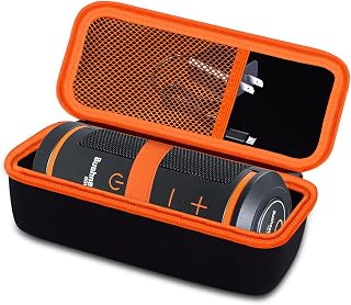 Hard Carrying Case for Bushnell Wingman GPS Golf Speaker, Travel Protective Storage Case Bag Organizer fits Bushnell Golf Speaker Charging Cords, Button and Accessories - Black