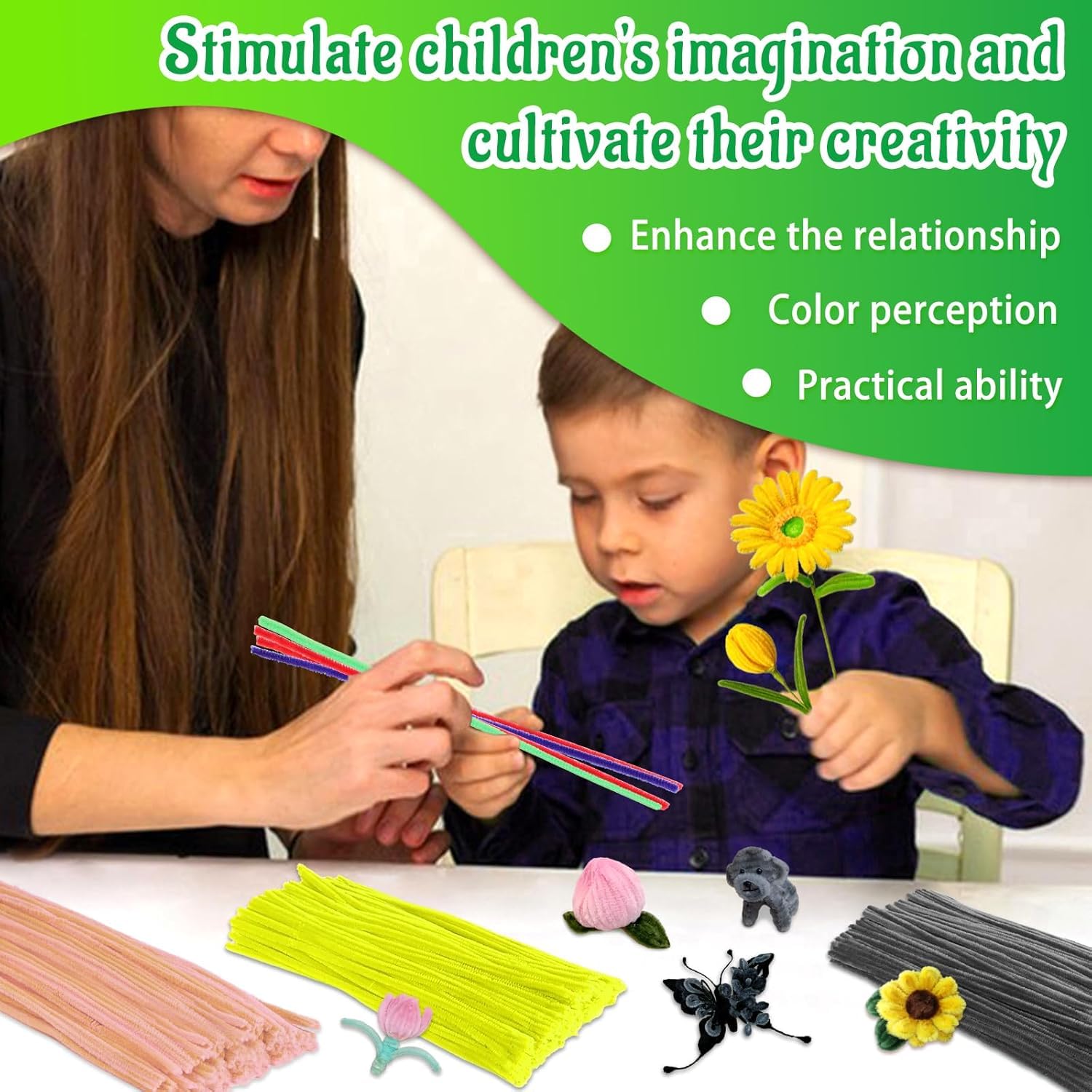 Just Flowers Pipe Cleaner for Craft Flower, 12 Inch Pipe Cleaner Stick Long for Art & Craft, Bouquet Making Materials (Beige, Pack of 200) 4