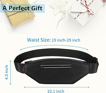 MEDMAX Diabetic Running Belt with Adjustable Waist, Insulin Pump Belt Holder Organizer Waist Pouch, Epipen Medical Fanny Pack Bag (Bag Only) (Black)