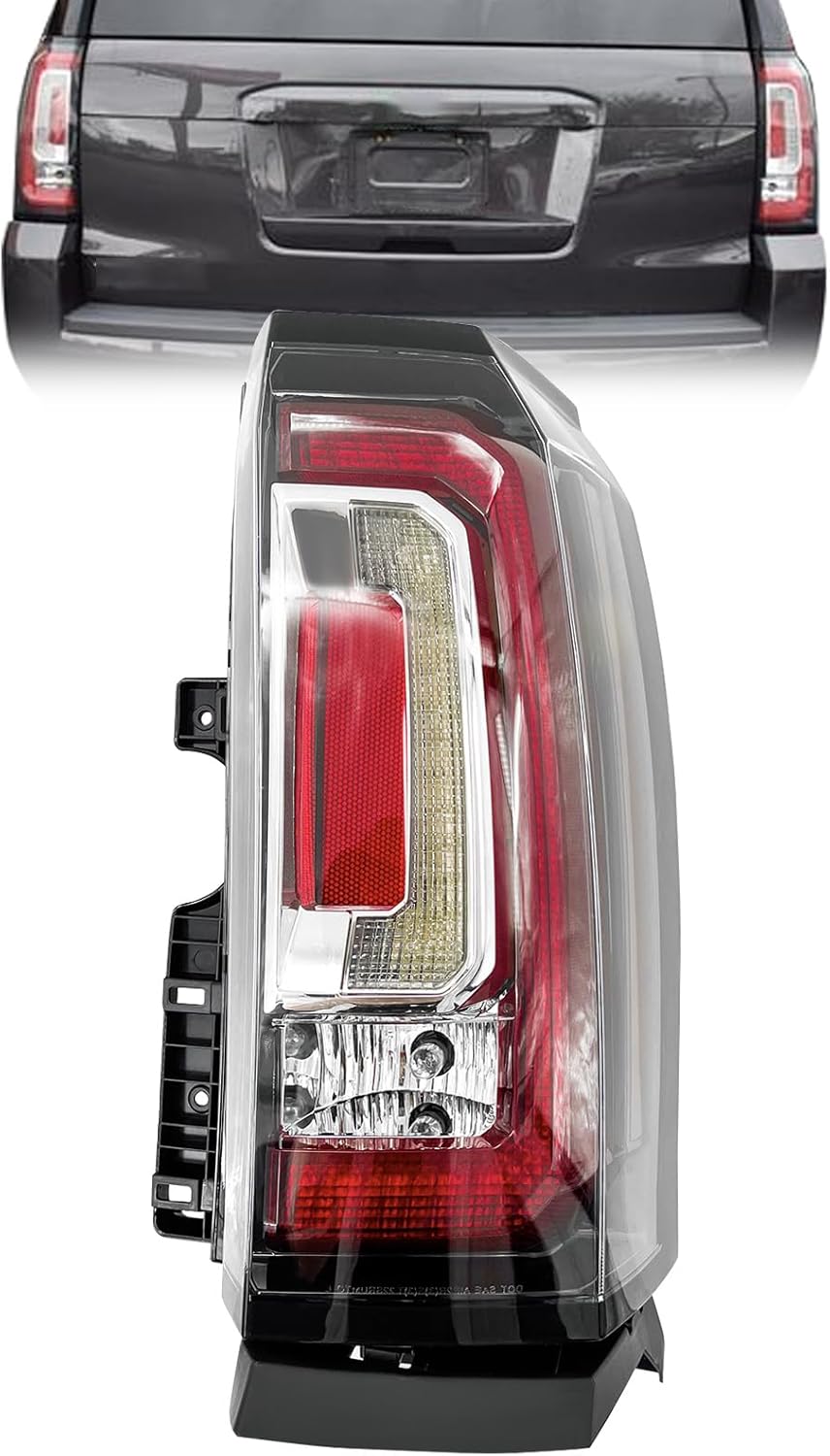 Tail Lights Assembly Compatible with 2015 2016 2017 2018 2019 2020GMC Yukon/Yukon XL LED Lens Taillights Brake Signal Assembly With Bulb, Right Passenger Side, Replaces GM2801268 84536243 23380460