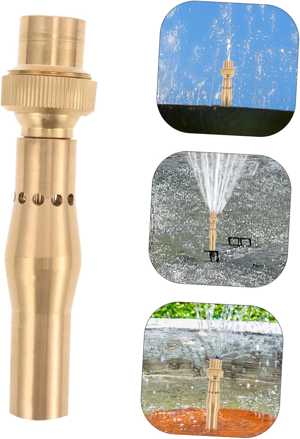 ORFOFE Fountain Nozzle for Garden and Pond Adjustable Water Fountain Spray Head Decorative Outdoor Water Feature Accessory