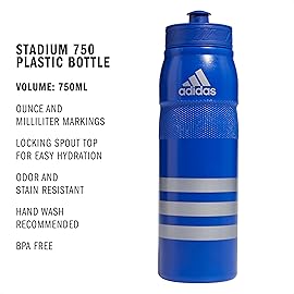 adidas Water Bottle 750 mL (28 oz) Squeeze for Sports, Gym & Training