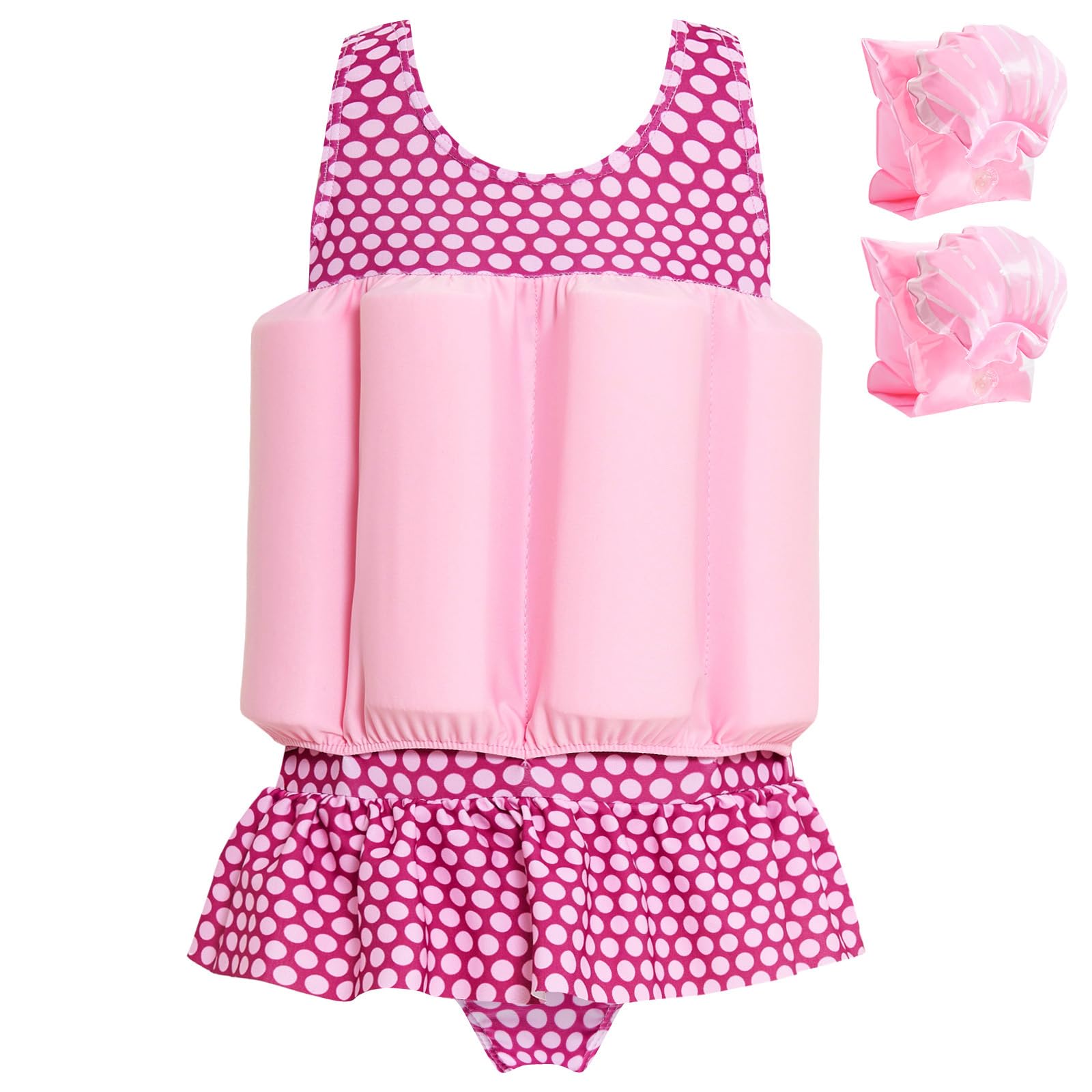 Maillot de bain une pièce pour bébé fille avec flotteur