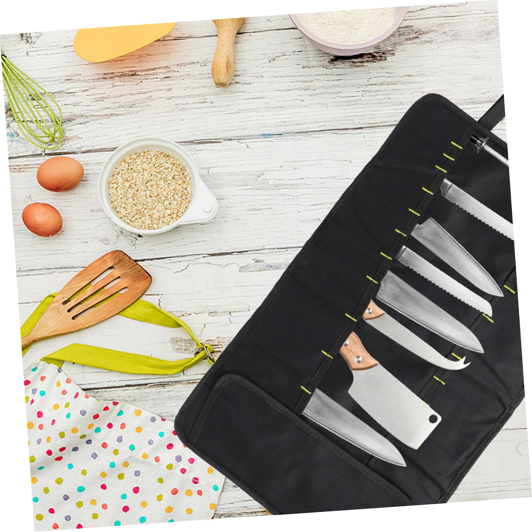Cabilock Handheld Knives Bag Portable Wear Resistant Roll Organizer for Chefs Pouch for Kitchen Accessories for Home and Restaurant Use