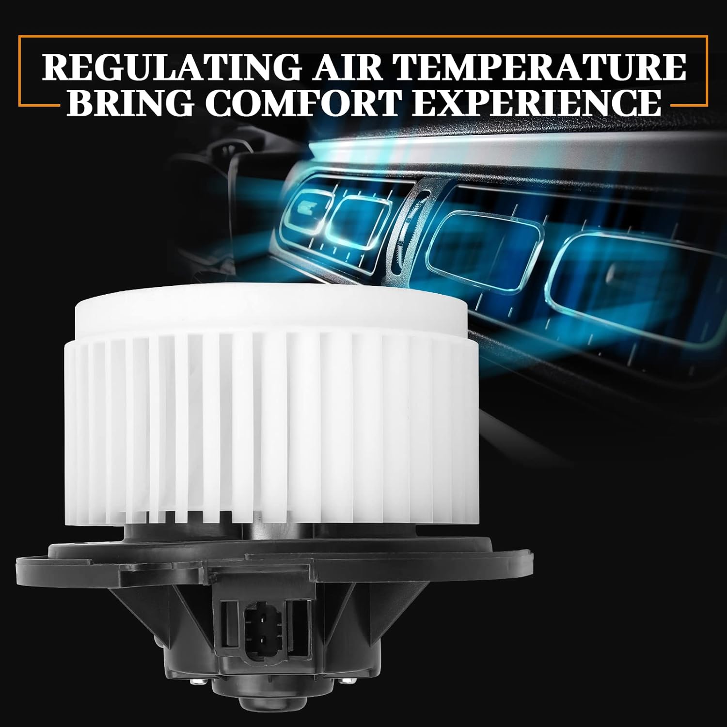 700107 Front Blower Motor with Fan Cage for 2005-2009 Buick Lacrosse Allure, 2004-2016 Chevy Impala Monte Carlo, 2004-2008 Pontiac Grand Prix, Automotive Replacement Blower Motor Fan OE: PM9237