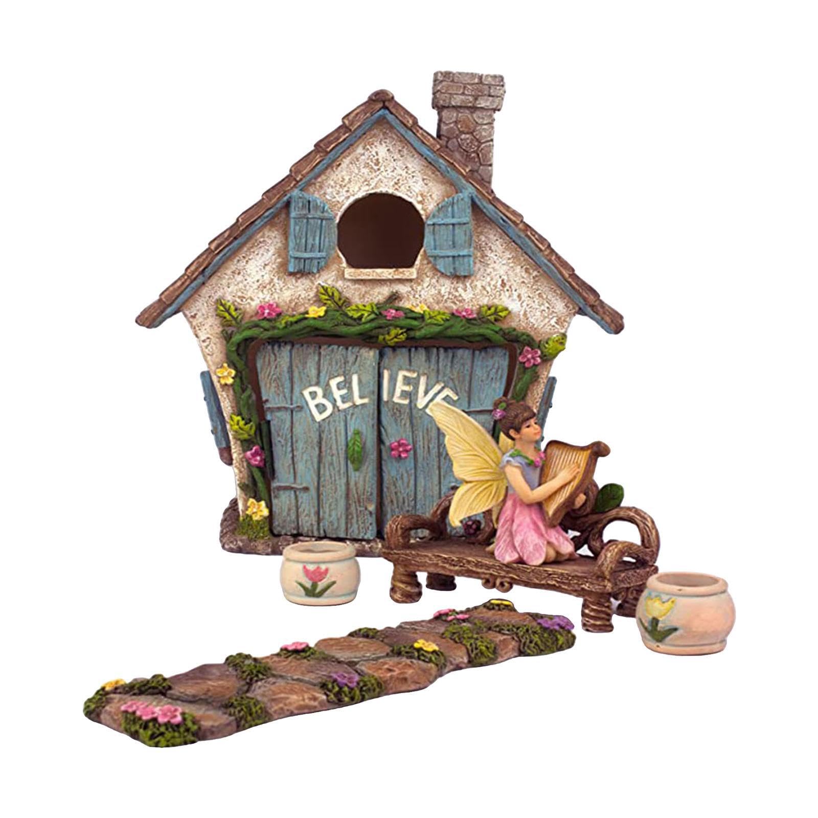 Maison de fées d'extérieur pour Adultes, Terrarium, Village de Noël