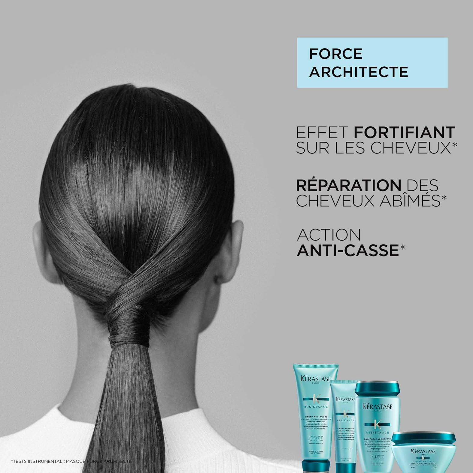 Kerastase - Gamme Résistance - Soin Ciment Anti-Usure - Soin restructurant et resurfaçant pour les cheveux fragilisés et usés - 200ml