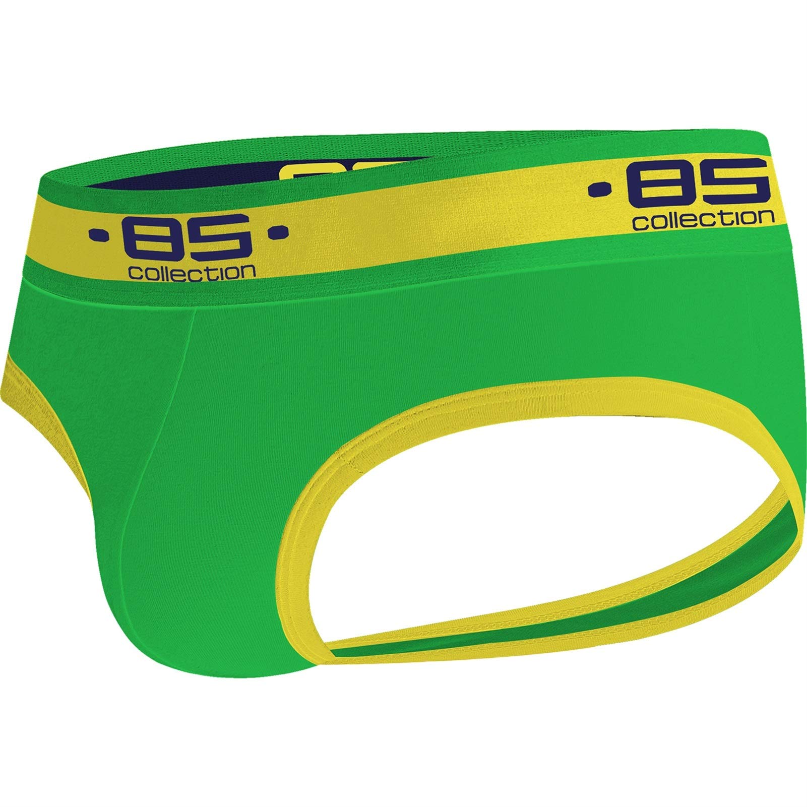 Without Open Backless Crotch G-strings Men Sexy Gay Penis Tanga Short Male Underwear Slip Thongs Jockstrap (Color : Green, Size : M)