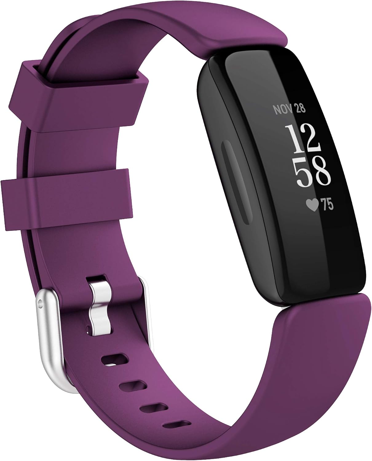 HQzon Band Compatible with Fitbit Inspire 2, Soft Silicone Adjustable Waterproof Sport Replacement Wristband Accessory for Inspire 2 Fitness Tracker