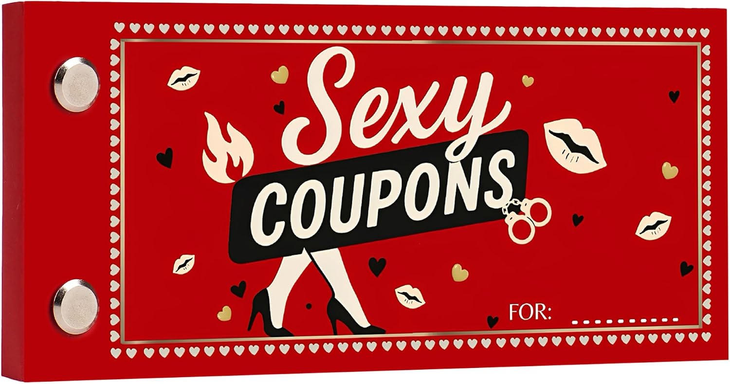 Sexy Coupon Book For Him - 31 Coupons, Spicy Gifts For Him, Boyfriend, Husband, Fiance, Naughty, Fun, Intimate Gifts For Him, Adults, Sexy Time Stocking Stuffers, Date Night Ideas For Couple