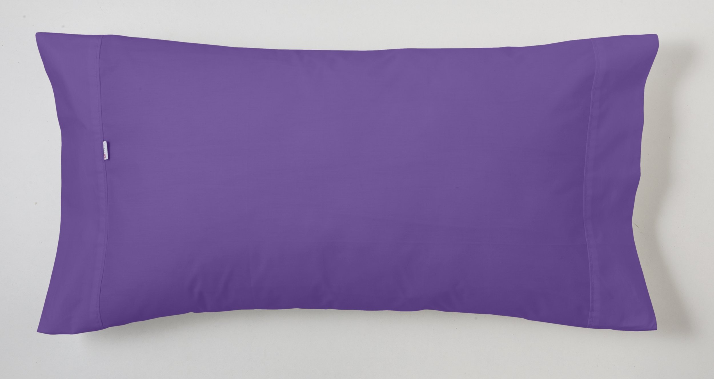 ES-TELA - Funda de almohada COMBI LISO color Lila - 1 pieza de 45x125 cm - 50% Algodón-50% Poliéster - 144 Hilos