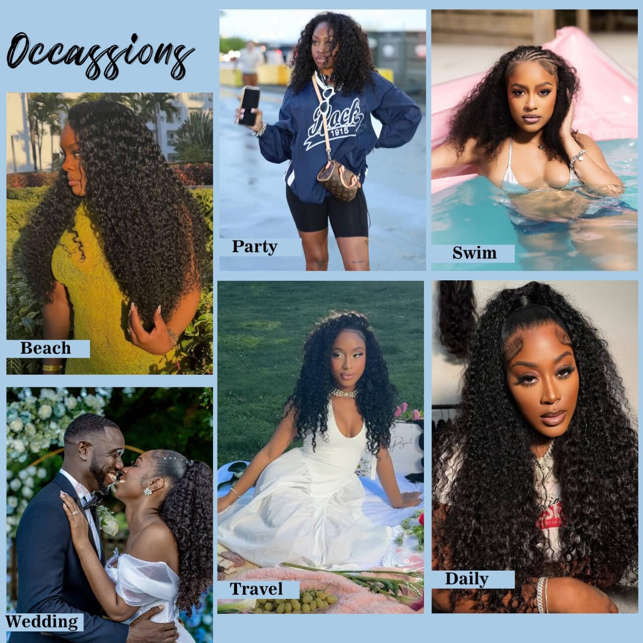 Burmese Curly Clip in Hair Extensions Real Human Hair, 8Pcs Remy Human Hair Clip in Extensions for Women, 100% Natural Soft Human Hair, 120g 12inch #1B Natural Black - Image 6