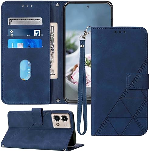 Funda diseñada para Moto G Stylus 5G 2023, con función atril, correa de muñeca, ranuras para tarjetero, funda protectora interior de TPU para