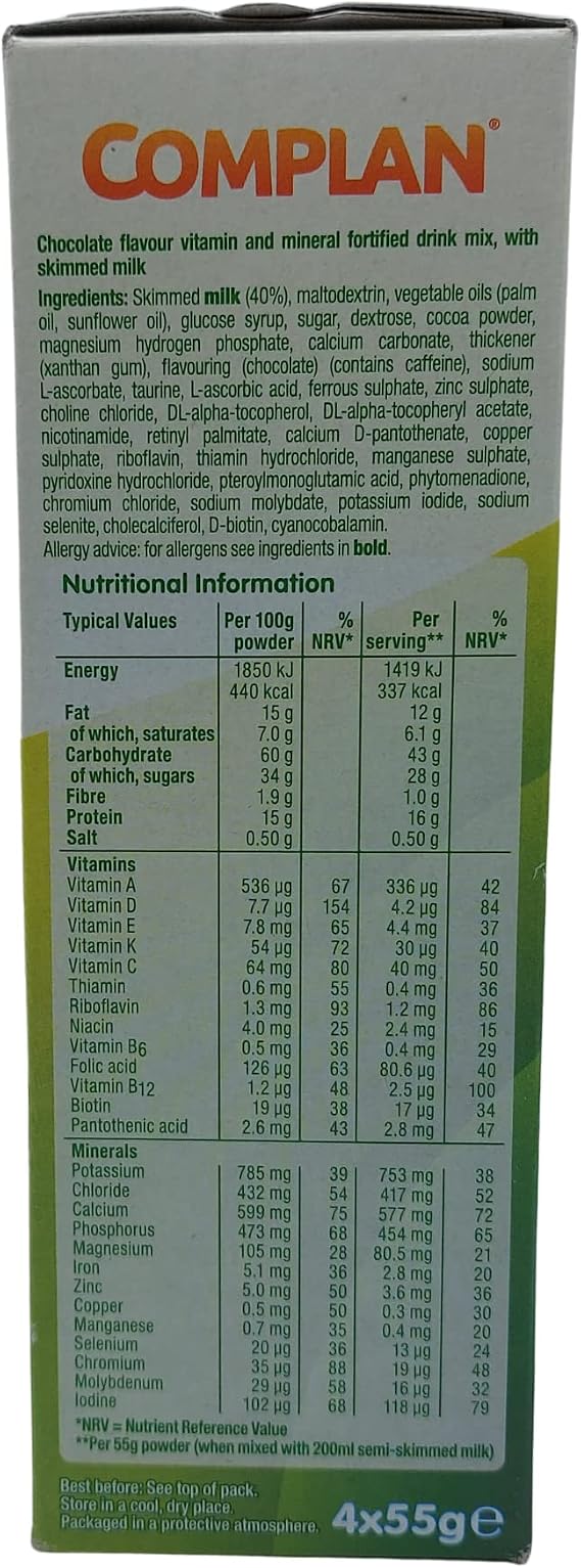 Dash House Nutritional Drinks Bundle Consisting of 2 Multi-Packs of Complan Strawberry and Chocolate Flavoured Mix at Home Powders - 16 x 55g Sachets.