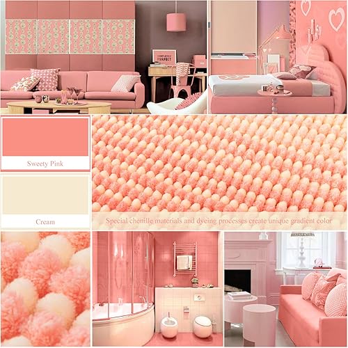 Miniatura 281 de BSICPRO Juego de alfombras y tapetes de baño, 2 piezas de felpilla gruesa y absorbente, antideslizantes, suaves y peludas para baño, lavables a