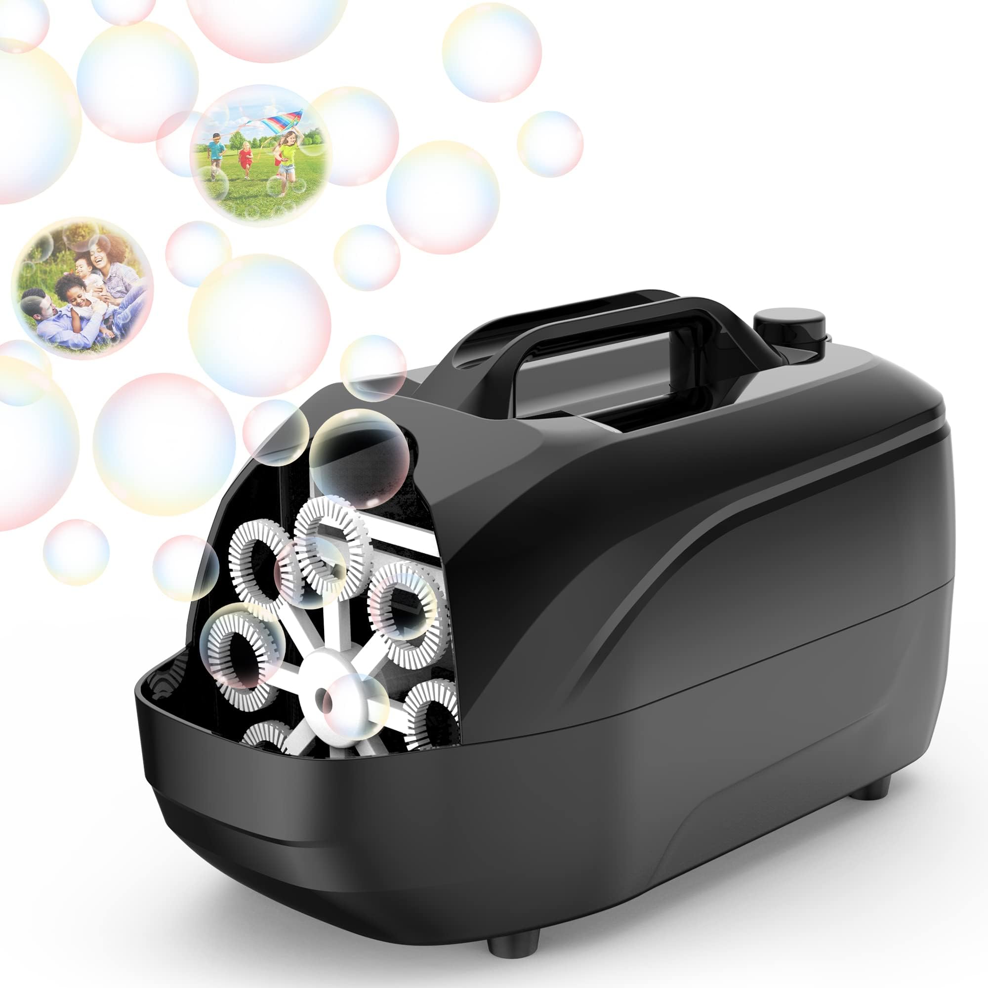 NALACAL Automatic Bubble Machine for Parties, Portable Bubble Blower Auto Bubble Maker Compact Bubble Machine High Output Auto Bubble Maker for Kids Toddlers Boys Girl, Party Wedding Indoor Outdoor