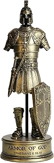 Grace4Joy Armor of God Statue, 10 Inches Full Armor of God Figurine DIY Creative Assembly Kit, Hand Painted Suit of Armor Resin Statue Tabletop Decor Funny Gifts for Men