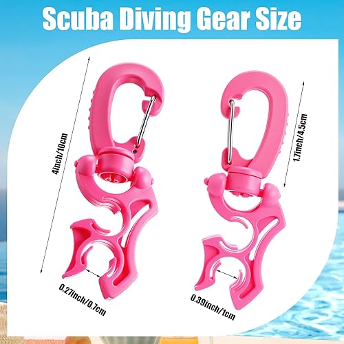 Vista 9 de Weewooday Piezas Soporte de manguera de buceo Clip de buceo Accesorios de buceo Clip de manguera doble BCD con hebilla de gancho a presión